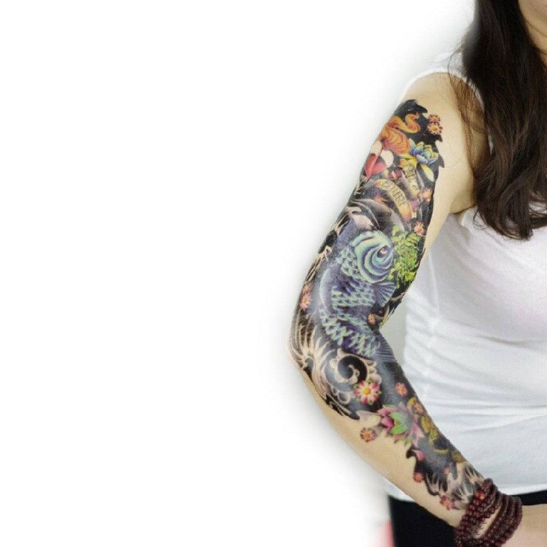 Tatouage éphémère : Koi Fish - Sleeve 4 - ArtWear Tattoo - Tatouage temporaire