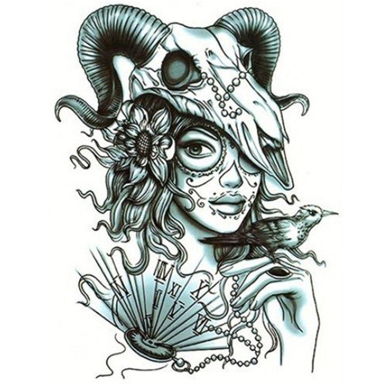Tatouage éphémère : Buffalo Santa Muerte - ArtWear Tattoo - Tatouage temporaire