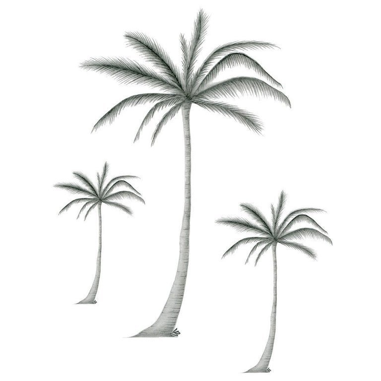 coconut palm tattoo Palm Trees - Pack temporary tattoo - Flower fake tattoos