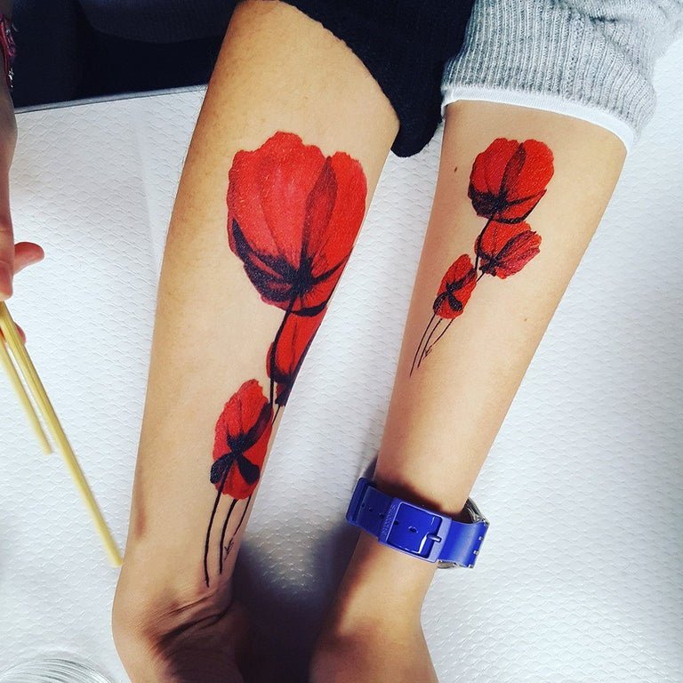 Tatouage éphémère : Poppies - ArtWear Tattoo - Tatouage temporaire