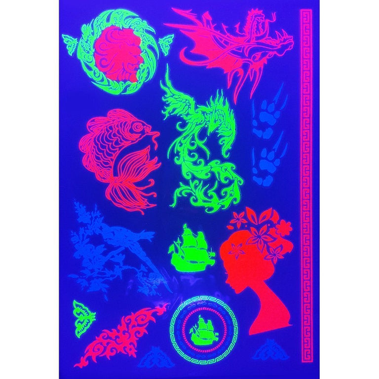 Tatouage éphémère : Ultraviolet Beauty Pack 8 - ArtWear Tattoo - Tatouage temporaire