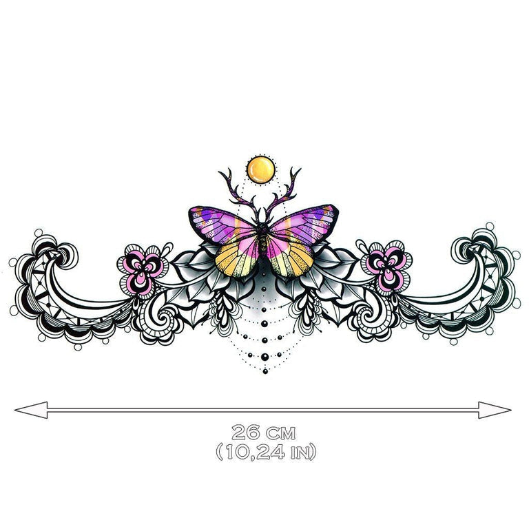 Tatouage éphémère : Rise of the Butterfly Underboob - ArtWear Tattoo - Tatouage temporaire