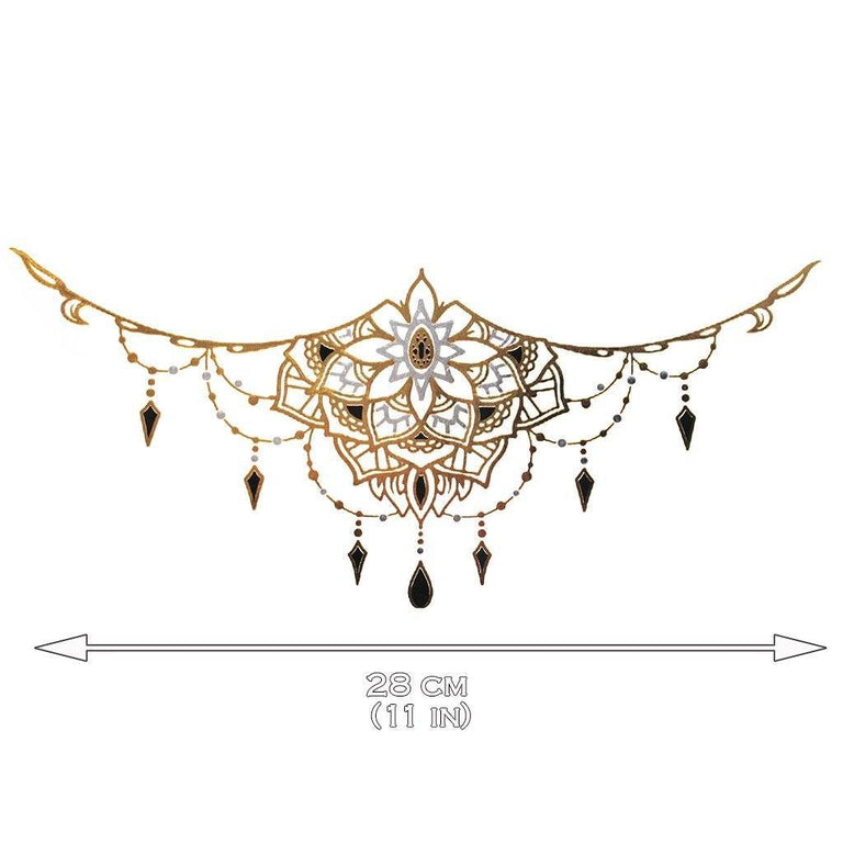 Tatouage éphémère : Sexy Underboob Metallic Gold 3 - ArtWear Tattoo - Tatouage temporaire