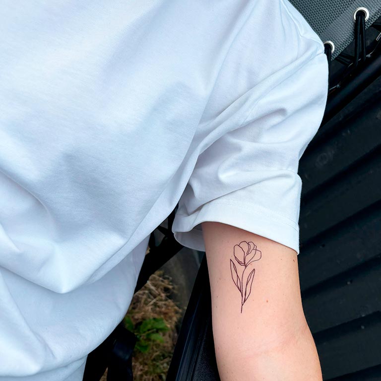 Temporary tattoo "Fine line Flowers - Pack"