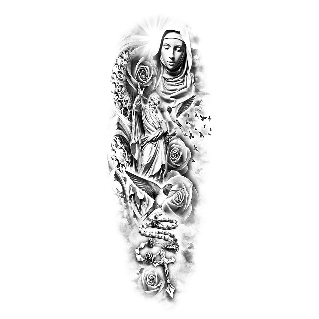 Temporary tattoo "Christian Heaven Sleeve"