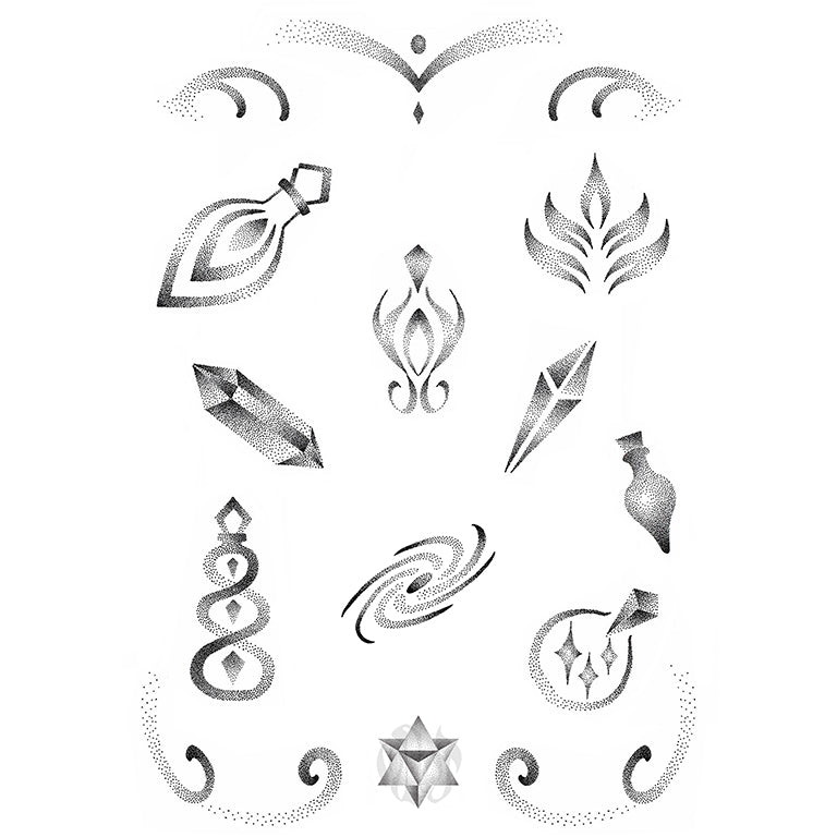 Tatuagem temporária "Poções e outros - por MaâT"