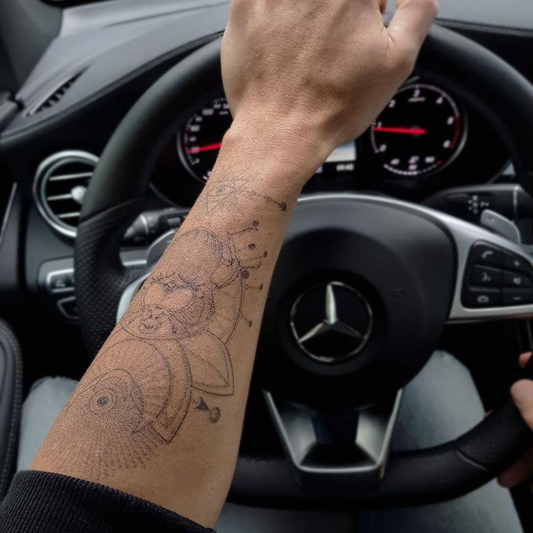 Tatouage éphémère : Sacred Geometric - Scarab - ArtWear Tattoo - Tatouage temporaire