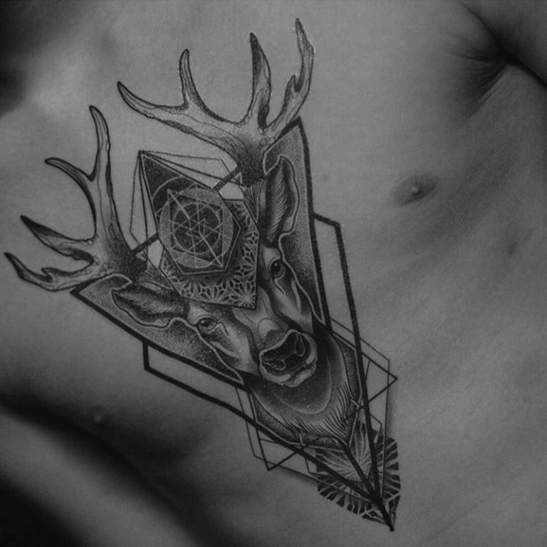 Tatouage éphémère : Sacred Deer - by Gent - ArtWear Tattoo - Tatouage temporaire