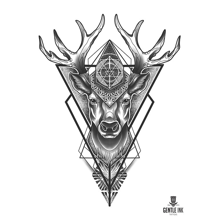 Koi White-tailed Deer Elk Tattoo - Deer Tribal Tattoo Png Clipart, clipart,  png clipart | PNG.ToolXoX.com