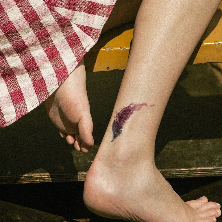 Tatouage éphémère : Small Watercolor Feathers - Pack - ArtWear Tattoo - Tatouage temporaire