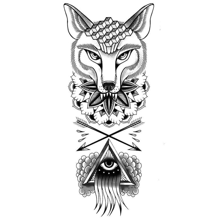 Tatouage éphémère : Black Wolf Concept - Pack - ArtWear Tattoo - Tatouage temporaire