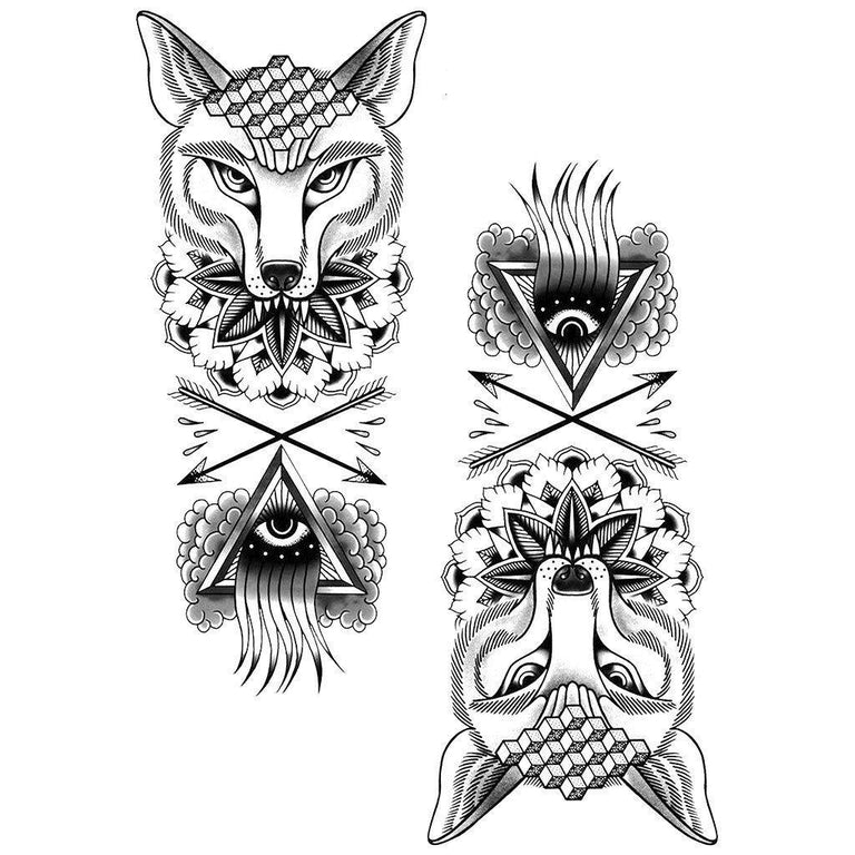 Tatouage éphémère : Black Wolf Concept - Pack - ArtWear Tattoo - Tatouage temporaire