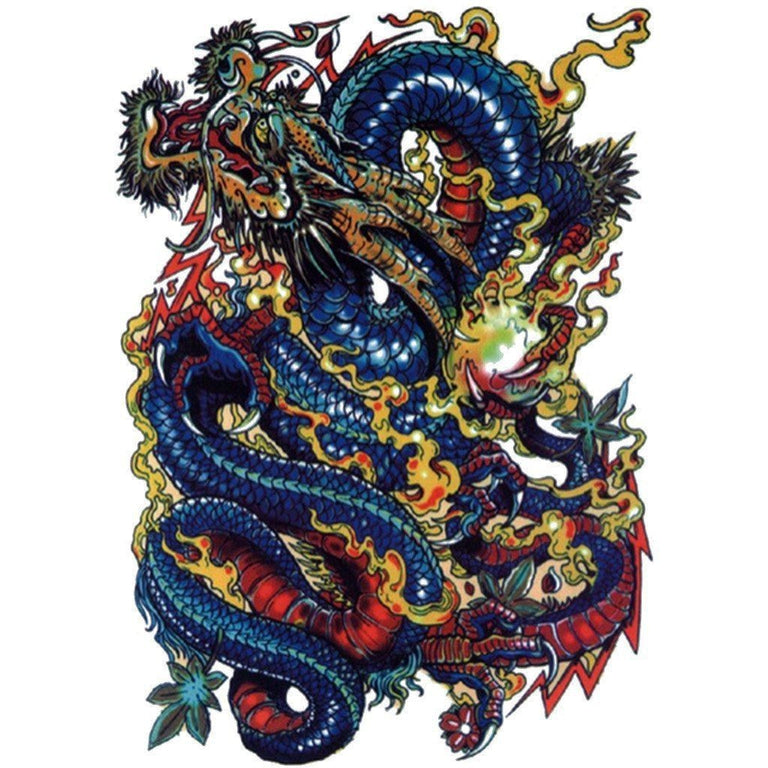 Tatouage éphémère : Blue Dragon - ArtWear Tattoo - Tatouage temporaire