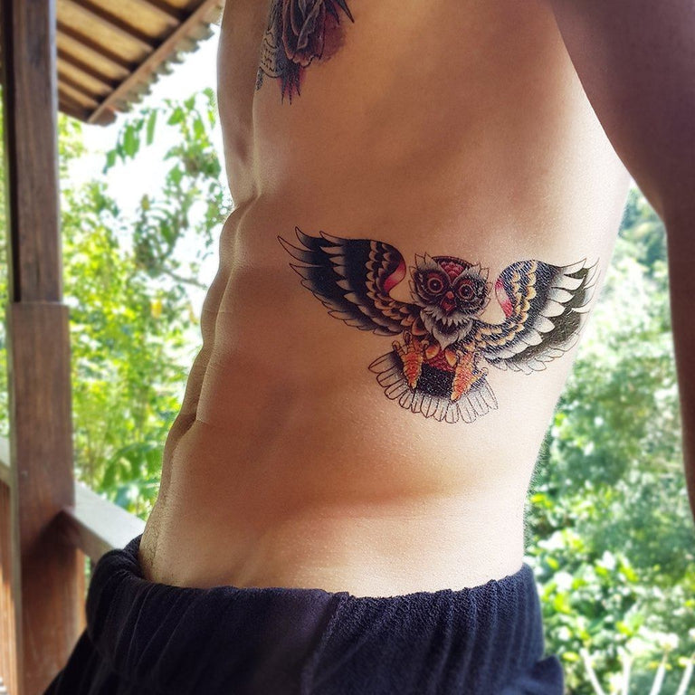 Tattooshka - Set tatuaggi temporanei Rosa selvatica e rami