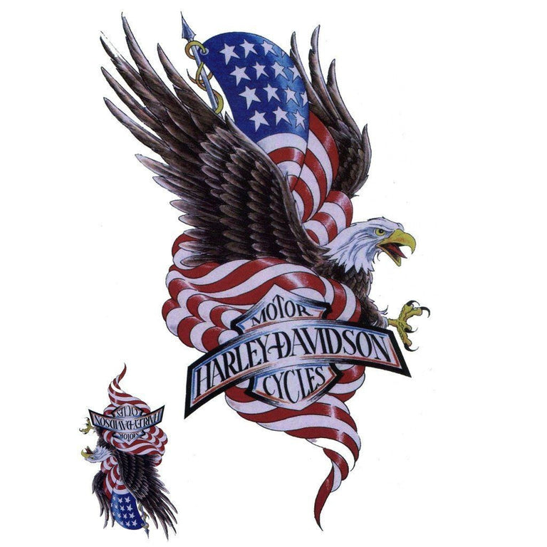 Tatouage éphémère : Harley Davidson American Eagle - Pack - ArtWear Tattoo - Tatouage temporaire