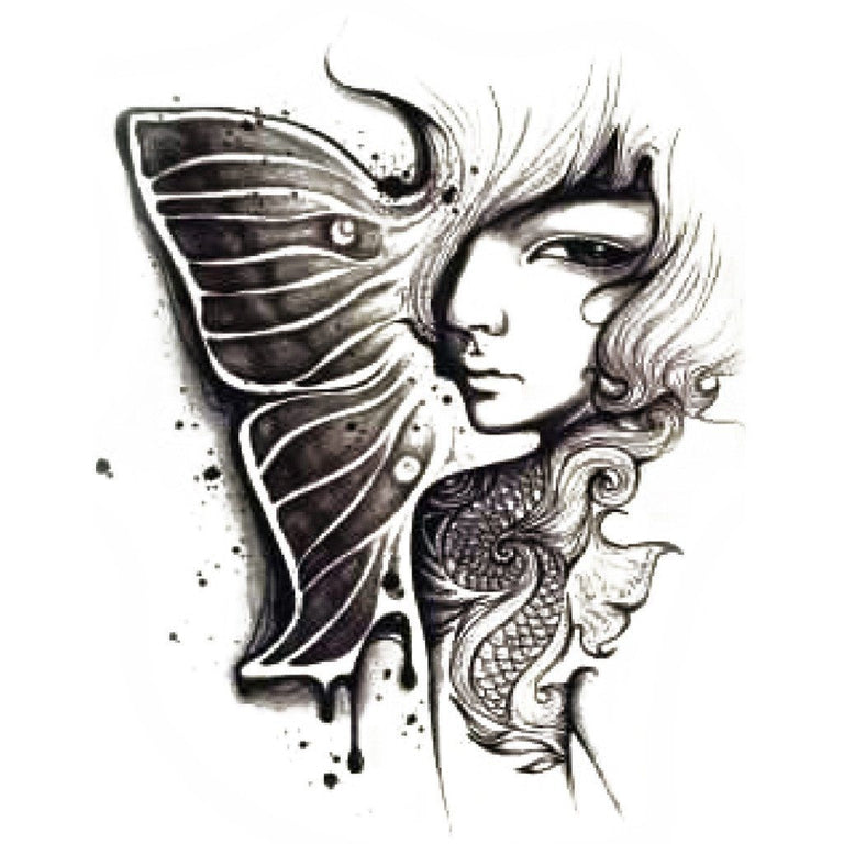 Tatouage éphémère : Butterfly Girl 2 - ArtWear Tattoo - Tatouage temporaire