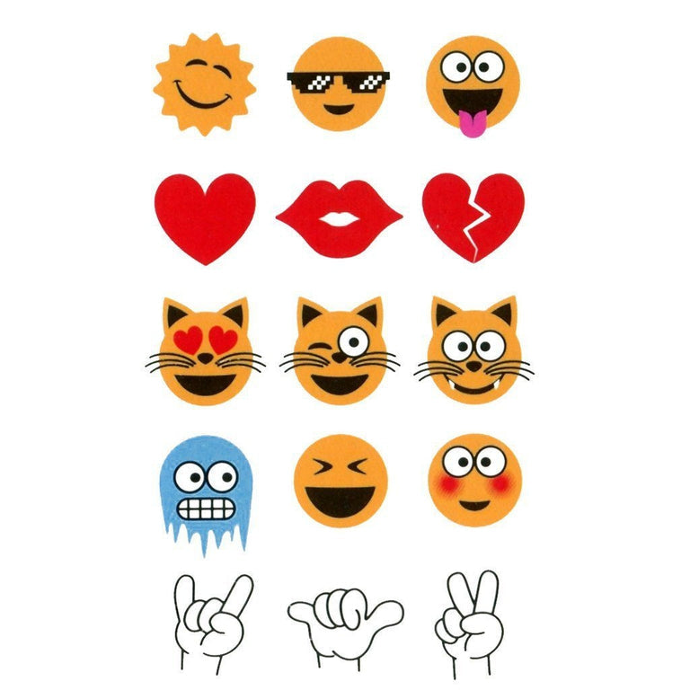 Tatouage éphémère : Emojis - Pack - ArtWear Tattoo - Tatouage temporaire