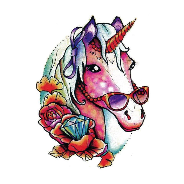 Tatouage éphémère : Funky Unicorn - ArtWear Tattoo - Tatouage temporaire