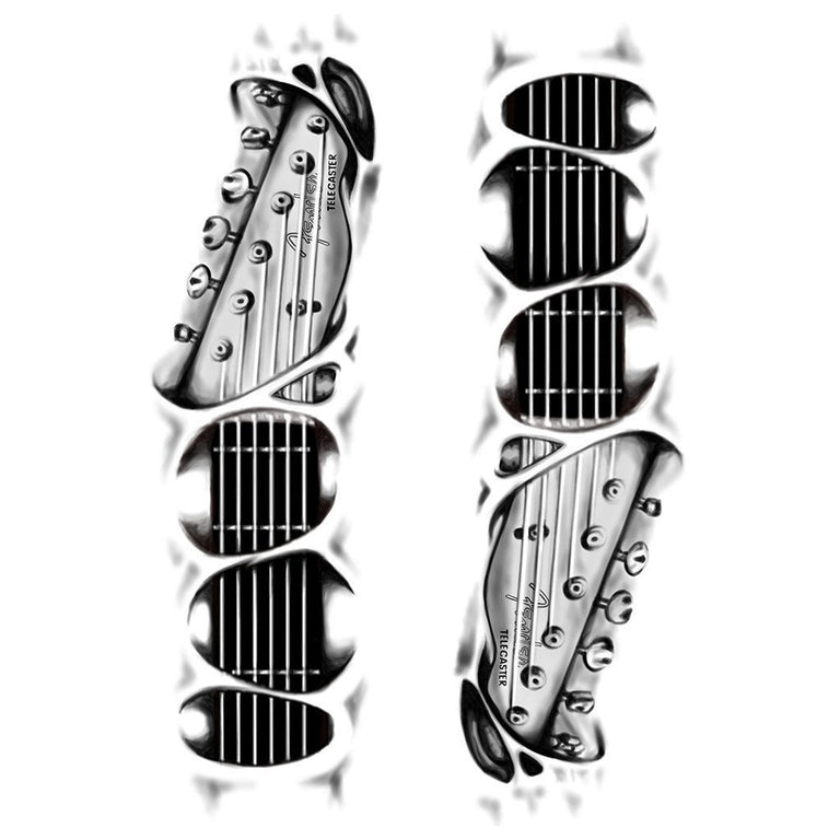 Tatouage éphémère : Guitar 3D - Pack - ArtWear Tattoo - Tatouage temporaire