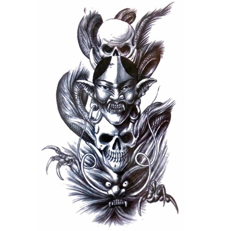 Tatouage éphémère : Evils Heads - ArtWear Tattoo - Tatouage temporaire