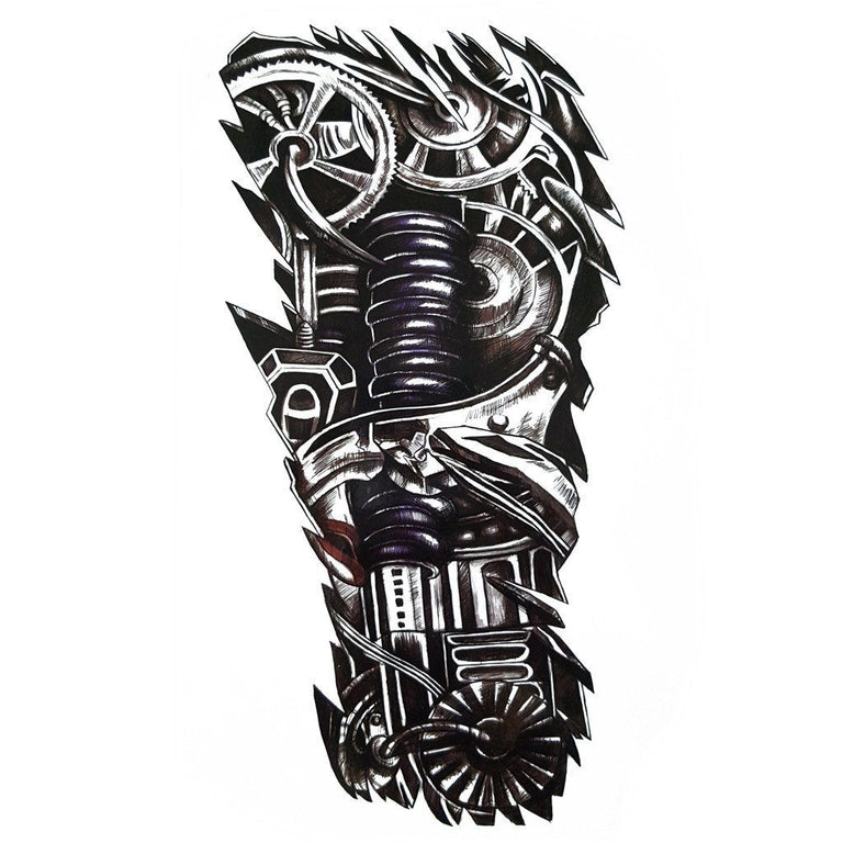 Unisex 3-in-1 Mechanical Arm Design Temporary Tattoo Stickers Set, 3pcs |  SHEIN USA