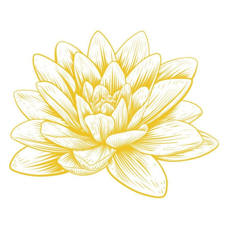 Tatouage éphémère : Large Golden Lotus - ArtWear Tattoo - Tatouage temporaire
