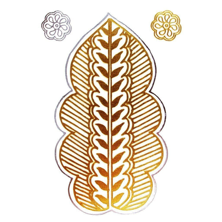 Tatouage éphémère : Leaf Metallic Gold - ArtWear Tattoo - Tatouage temporaire