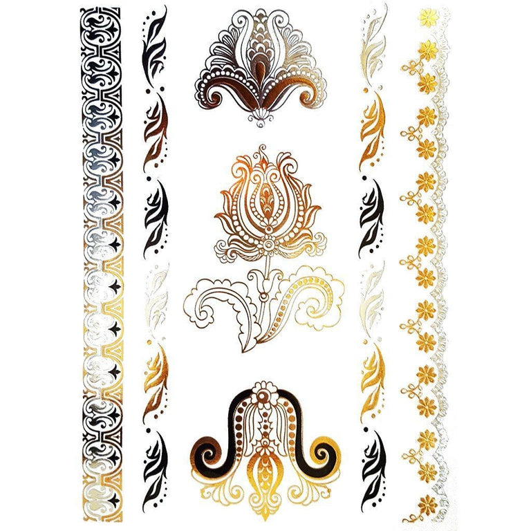 Tatouage éphémère : Metallic Gold Pack - 34 - ArtWear Tattoo - Tatouage temporaire