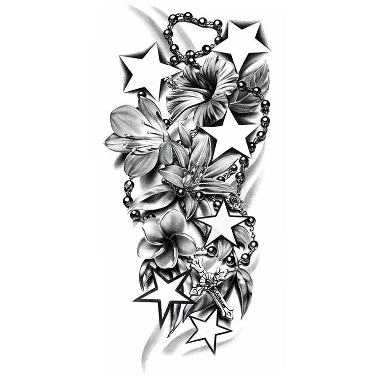 Tatouage éphémère : Star Flowers - ArtWear Tattoo - Tatouage temporaire