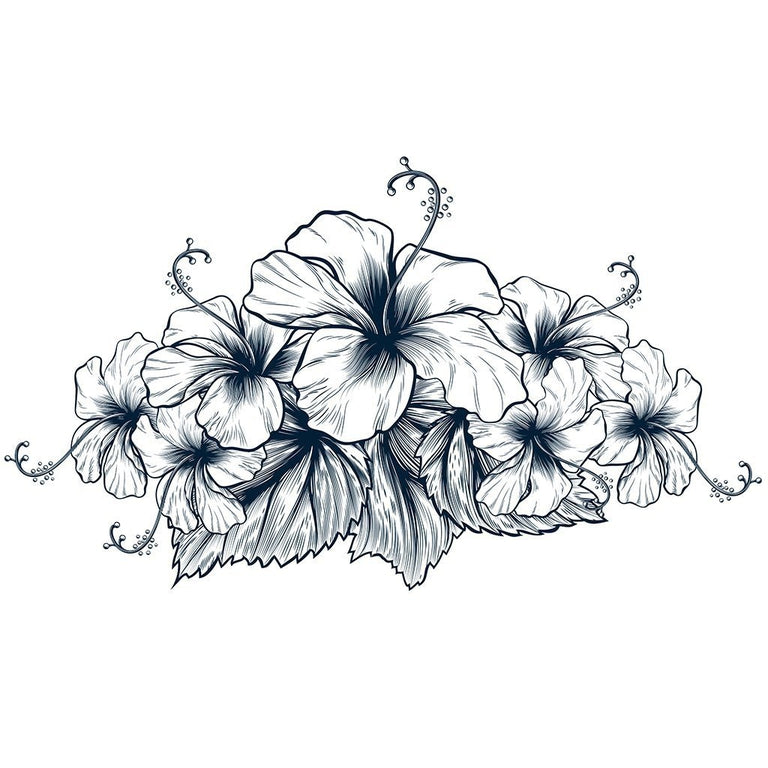 hibiscus flower drawing tattoo