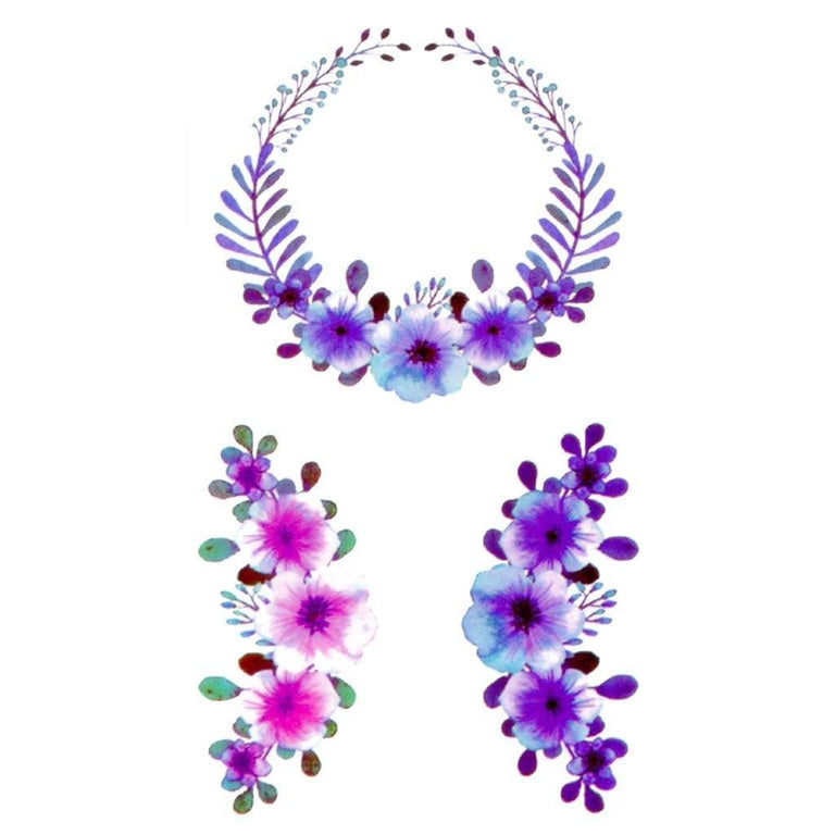 Tatouage éphémère : Lil Flower Crown - ArtWear Tattoo - Tatouage temporaire
