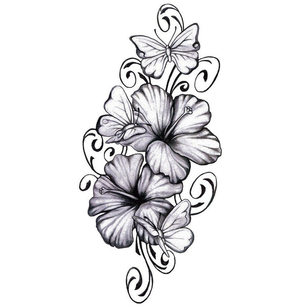 Lily Flowers temporary tattoo - Flower fake tattoos - ArtWear
