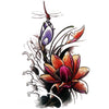 Tatouage éphémère : Lotus & Dragonfly - ArtWear Tattoo - Tatouage temporaire