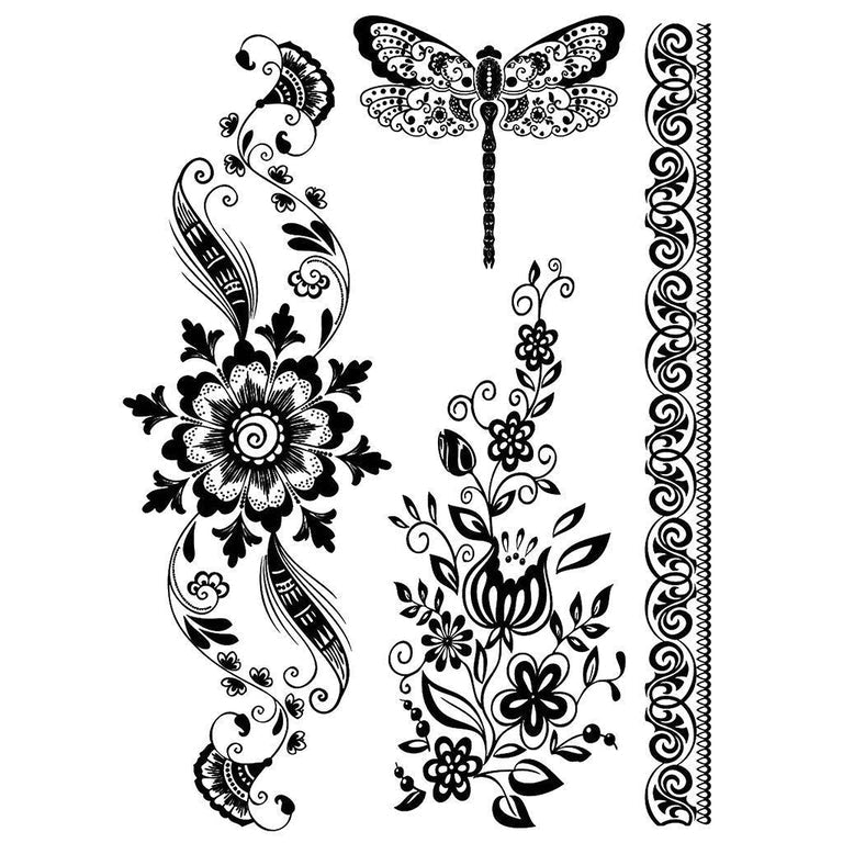 Tatouage éphémère : Magnificent Flowers & Butterfly - Pack - ArtWear Tattoo - Tatouage temporaire