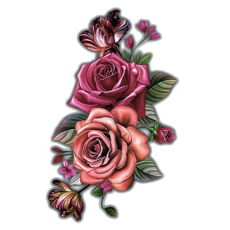 Ruby Roses temporary tattoo - Flower fake tattoos - ArtWear Tattoo ...