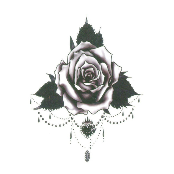 Supperb® Temporary Tattoos - Black Tribal Rose – supperbtattoo