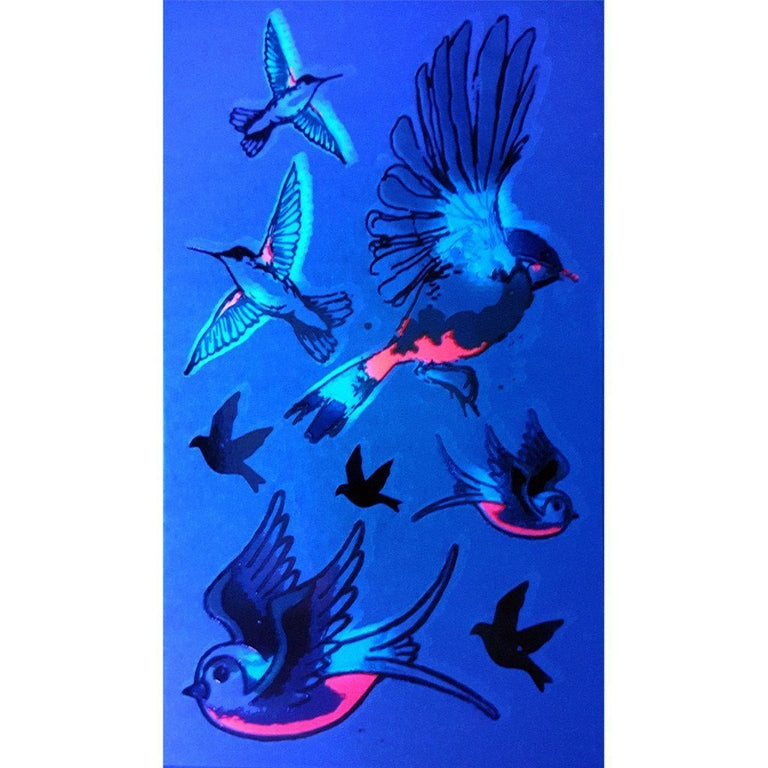 Tatouage éphémère : Ultraviolet Lil Birds Pack - ArtWear Tattoo - Tatouage temporaire