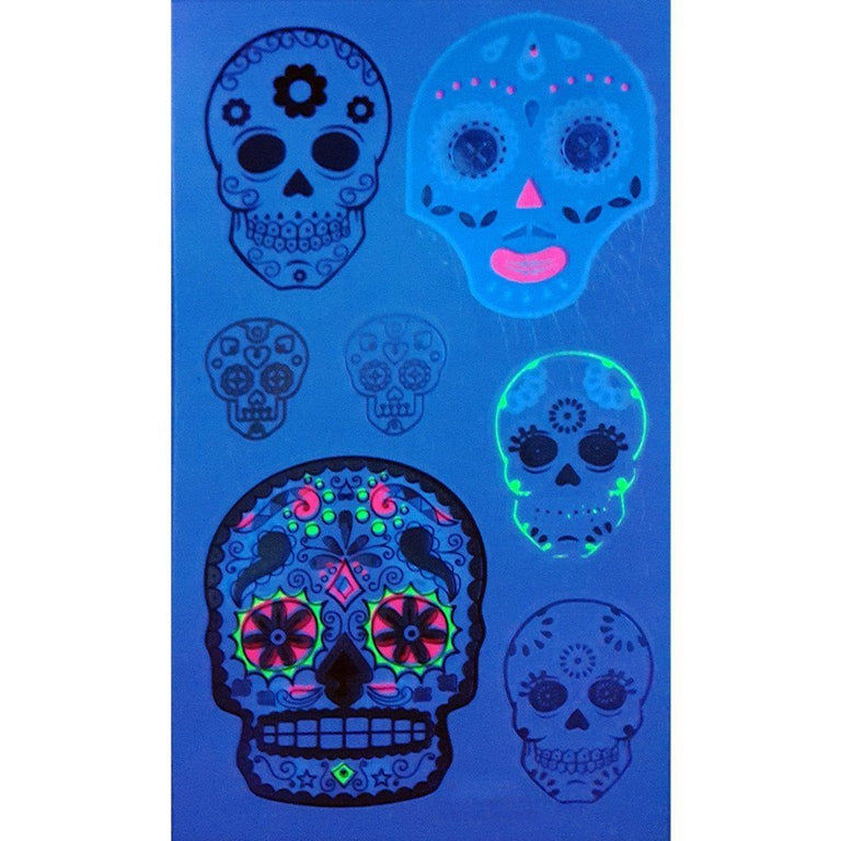 Tatouage éphémère : Ultraviolet Lil Skulls Pack - ArtWear Tattoo - Tatouage temporaire