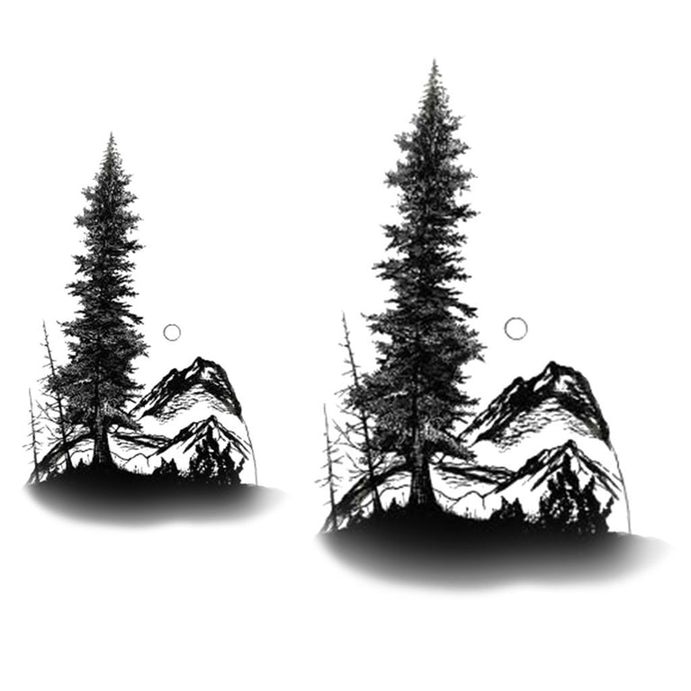 Tatouage éphémère : Mountain Tree Pack - ArtWear Tattoo - Tatouage temporaire