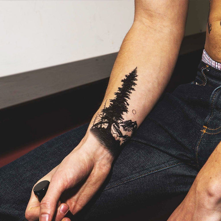 Pine Tree Temporary Tattoo - Set of 3 – Tatteco