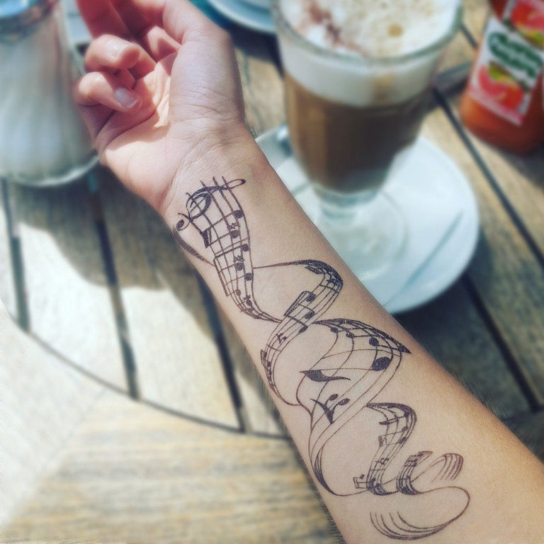Tatouage éphémère : Music Notes - ArtWear Tattoo - Tatouage temporaire