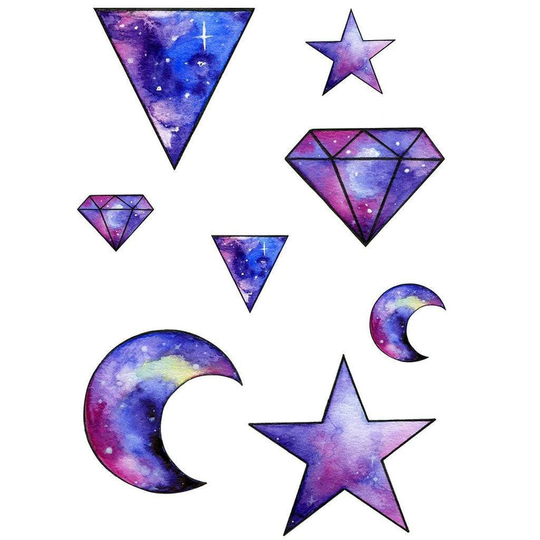 Tatouage éphémère : Watercolor Galaxy - ArtWear Tattoo - Tatouage temporaire