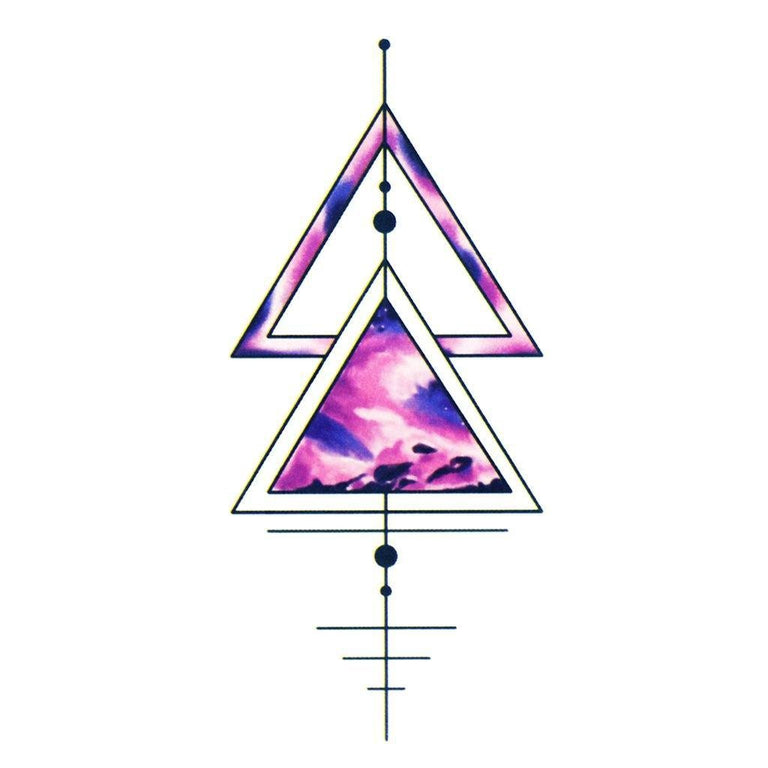 Tatouage éphémère : Watercolor Triangles - ArtWear Tattoo - Tatouage temporaire