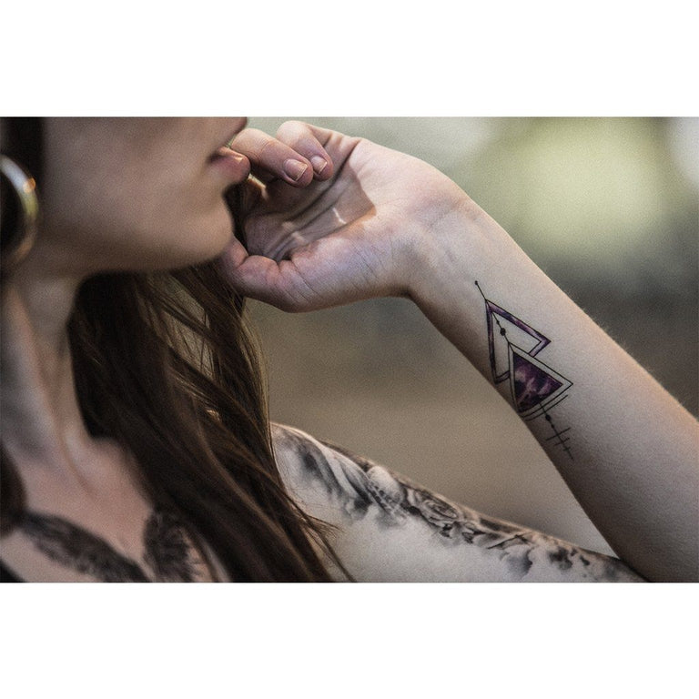 Tatouage éphémère : Watercolor Triangles - ArtWear Tattoo - Tatouage temporaire