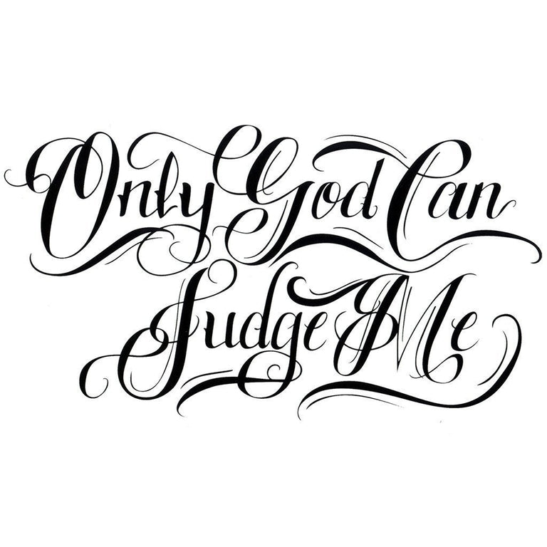 Tatouage éphémère : Only God Can Judge Me - ArtWear Tattoo - Tatouage temporaire