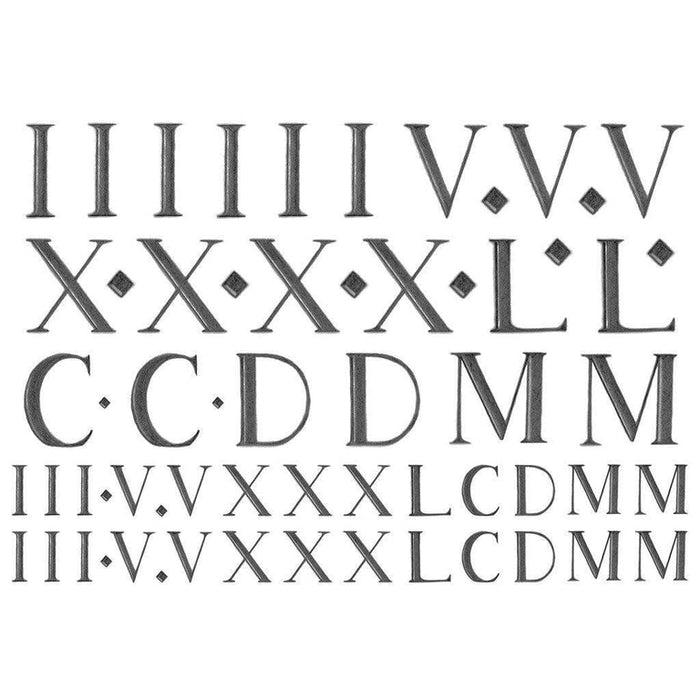 Roman Numbers - Pack temporary tattoo - Letters & Quotes fake tattoos ...