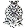 Tatouage éphémère : Dotwork Mandala Flower & Butterfly - ArtWear Tattoo - Tatouage temporaire