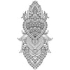 Tatouage éphémère : Large Ornamental Heart Design - ArtWear Tattoo - Tatouage temporaire