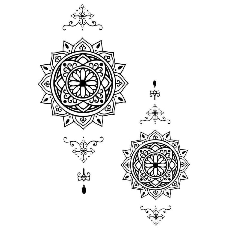 Tatouage éphémère : Round Mandalas - Pack - ArtWear Tattoo - Tatouage temporaire