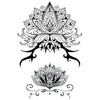 Tatouage éphémère : Sanskrit Lotus Flowers - Pack - ArtWear Tattoo - Tatouage temporaire